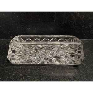Waterford Crystal Westover Business Card Holder Discontinued Pattern Ireland 5"